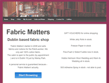 Tablet Screenshot of fabricmatters.ie
